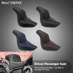 Motorcycle Two-Up Seat Front Rear Driver Passenger Cushion Seat For Harley Softail Low Rider FXLR FXLRS Sport Glide FLSB 2018-Up