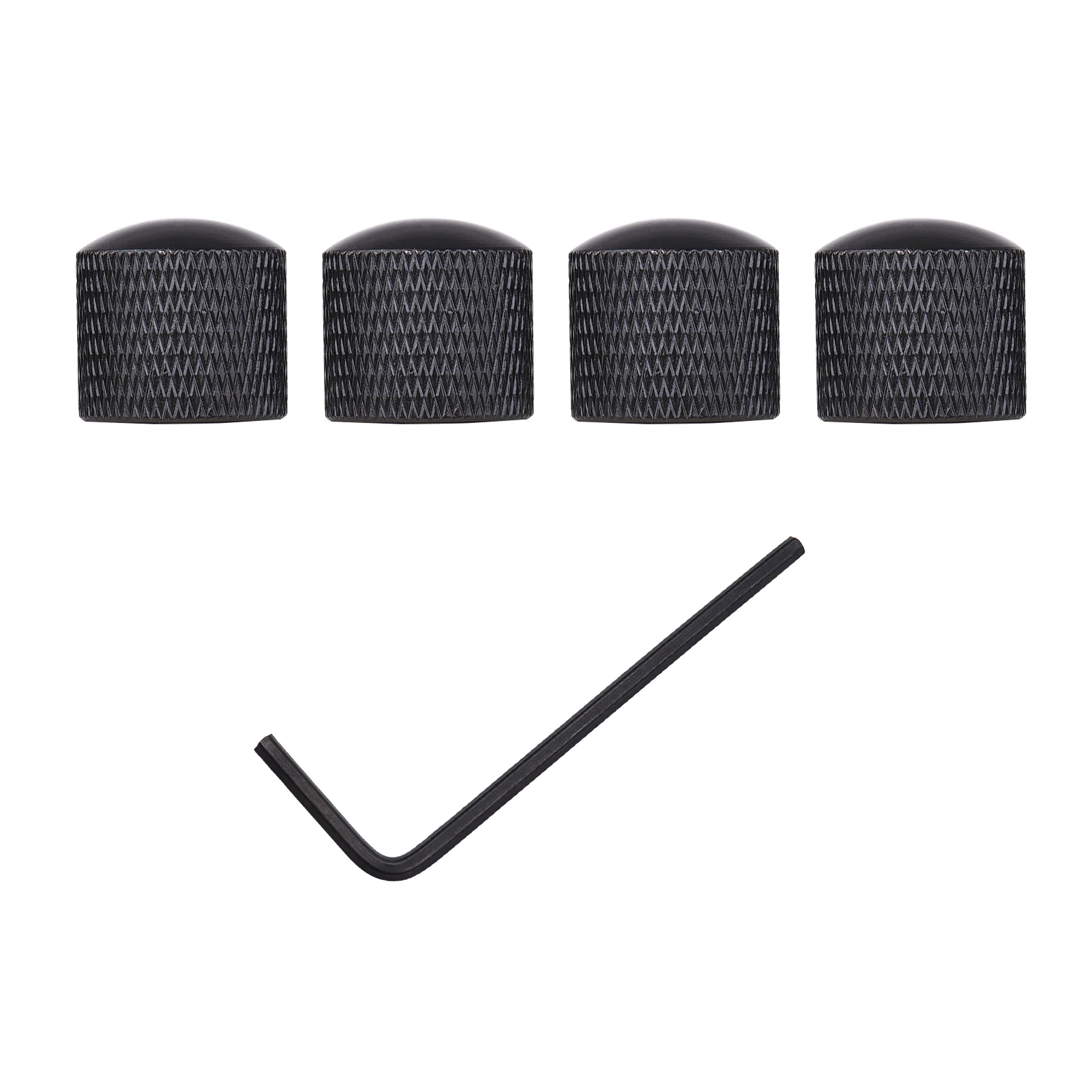 Dome Knob Set Metal Volume Tone Control Knob Dome Knob Set with Inner Hexagon Spanner for Electric Guitar Bass Volume Knob