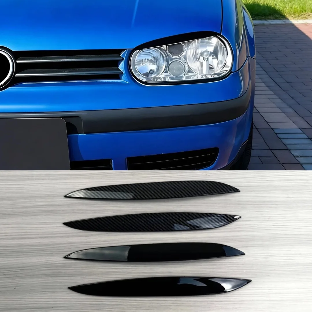 Front Headlight Eyebrow Eyelid Trim Exterior Parts Body Kit Car Styling Tuning Accessories Extension For VW Golf 4 MK4 1997-2005 view 6