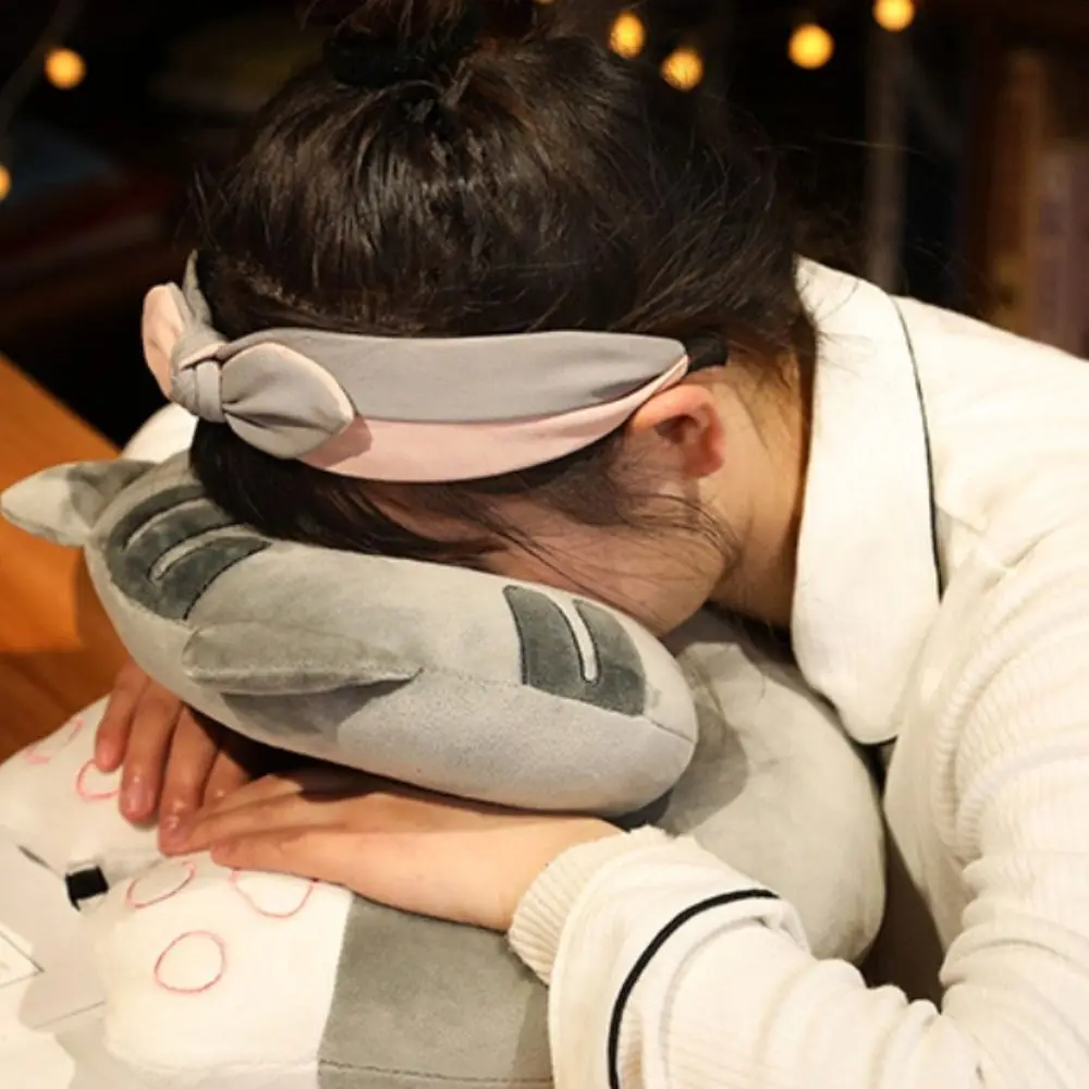 Almohada más cálida de manos de doble capa, almohada súper suave para mantener el calor, almohada para siesta en la oficina, almohada de felpa de dibujos animados Shiba Inu para el cuello, regalo femenino