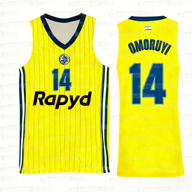 2026 Summer New Lsraeli Basketball Vest Maccabi Tel Aviv Basketball Suit Breathable Quick Drying 3D Printed Fan Home Vest