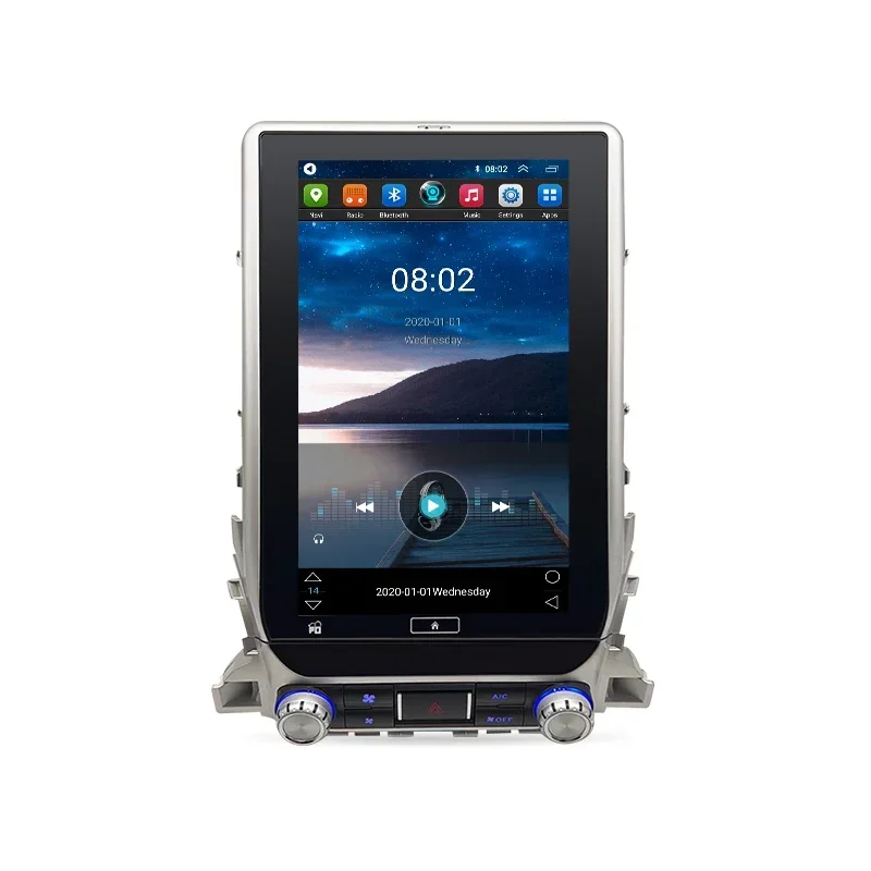 

13,8 "для Land Cruiser LC200 2016-2019 мультимедийный вертикальный экран автомобильный радиоприемник GPS-навигация видеоплеер Carplay BT