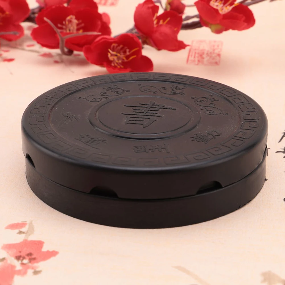 

3pcs Smooth Traditional Inkslab Plastic Calligraphy Teaching Tools Beginner Design Chinese Lid Retain Wetness