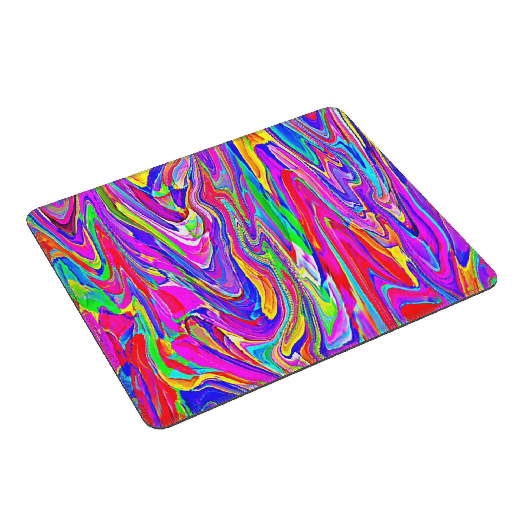 Psychedelic Swirl Mouse Pad Computer Keyboard Mouse Mat Gamer PC Laptop Desk Mat Office Accessories Table Mats
