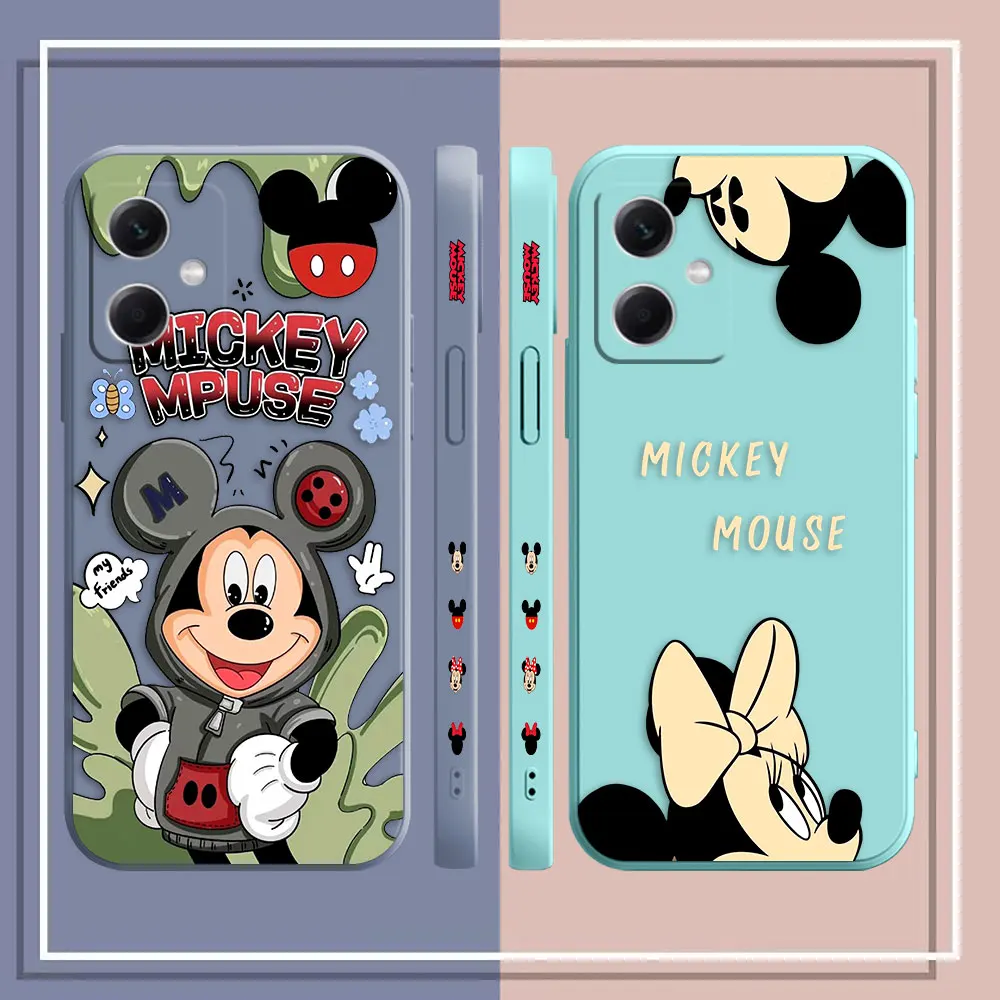 Funny M-Mickey Mouse Phone Case For Redmi Note 12 12S 11 11T 11E 11R 11S 10 8 PRO PLUS 4G 5G Silicone Case Fundas Shell Capa