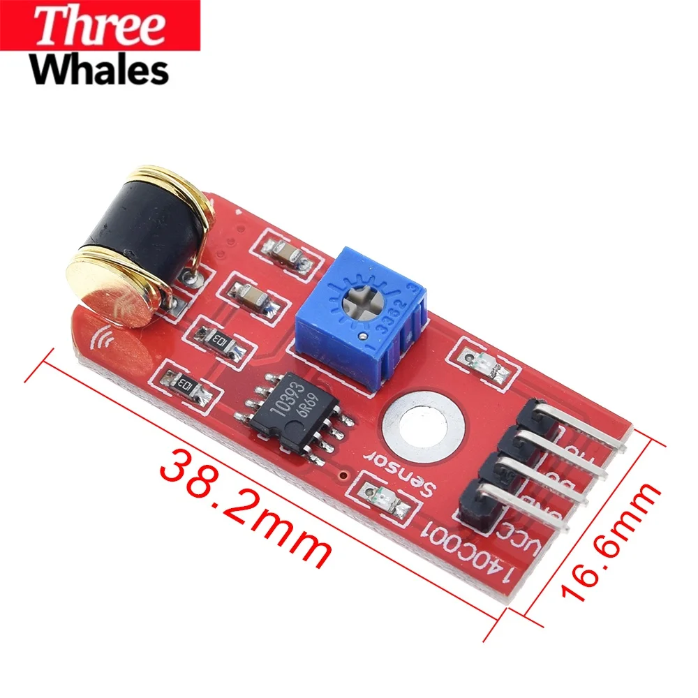 1/2/5PCS THR 801s Shake vibration Sensor Module For Arduino Open Source LM393 3-5VDC TT Logic