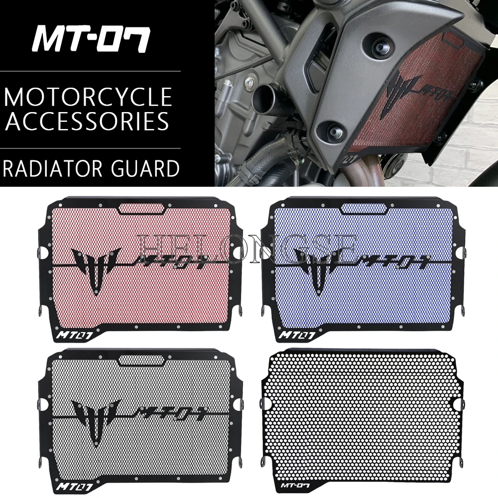 

Motorcycle Accessories For Yamaha MT07 FZ07 Radiator Grille Guard YZFR7 R7 Protector Oil Cooler Cover 2014~2025 2024 2023 2022