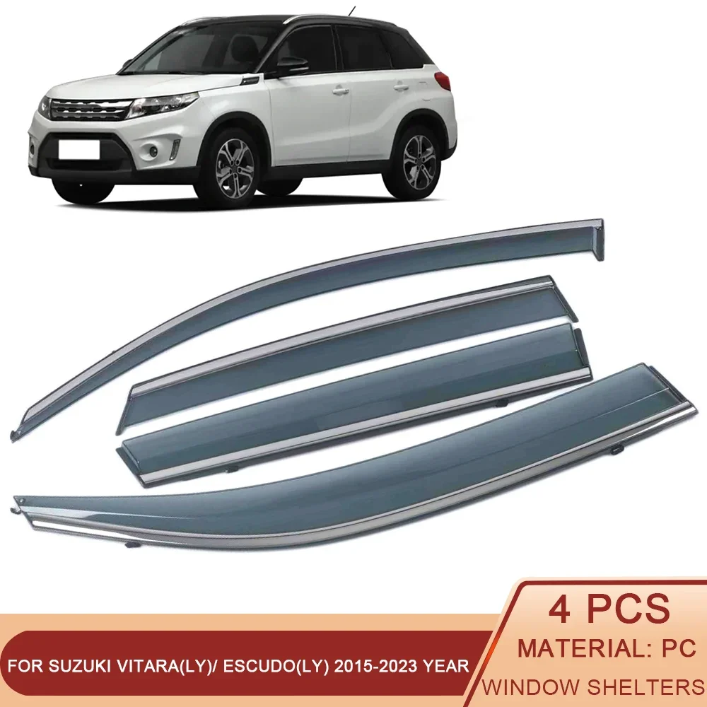 For Suzuki Vitara(LY)/ Escudo(LY) 2015-2023 Car Window Sun Rain Shade Visor Shield Shelter Protector Cover Exterior Accessories