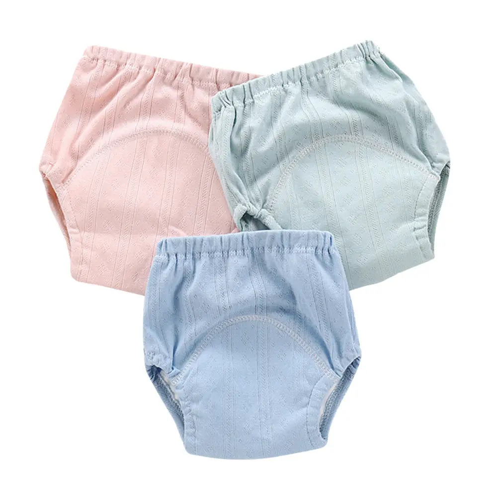 3Pcs Waterproof Training Pants Baby Potty Training Pants Reusable Infant Underwear 4 Layer Gauze Breathable Soft Diaper Cover