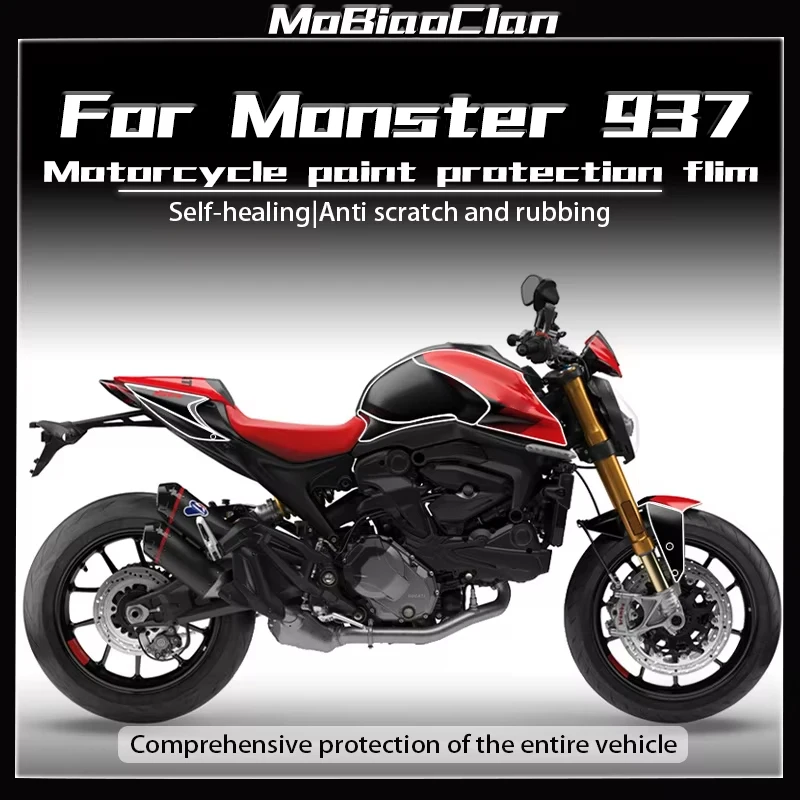 

For Ducati Monster 937 monster937 MONSTER 937 Invisible Film Transparent Protective Film Fuel Tank Modification Accessories ﻿