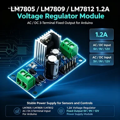 Multi-Voltage 5V/9V/12V Regulator Board, LM78xx 1.2A Linear Power Supply