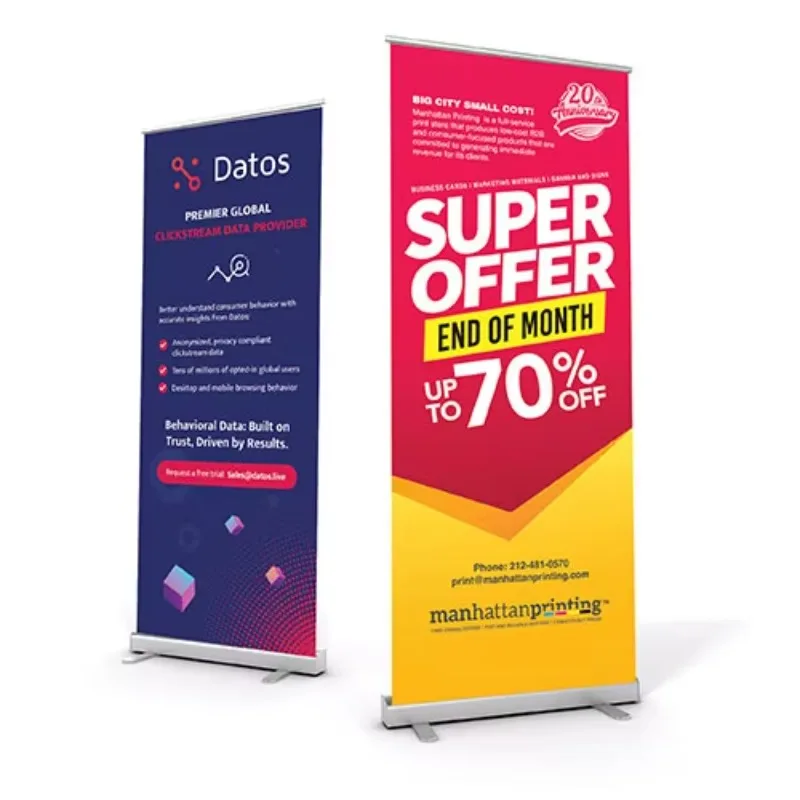 

【Hot】Cus-tom Portable Retractable Advertising Banners Cus-tom Pull-up Roll-Up Displays