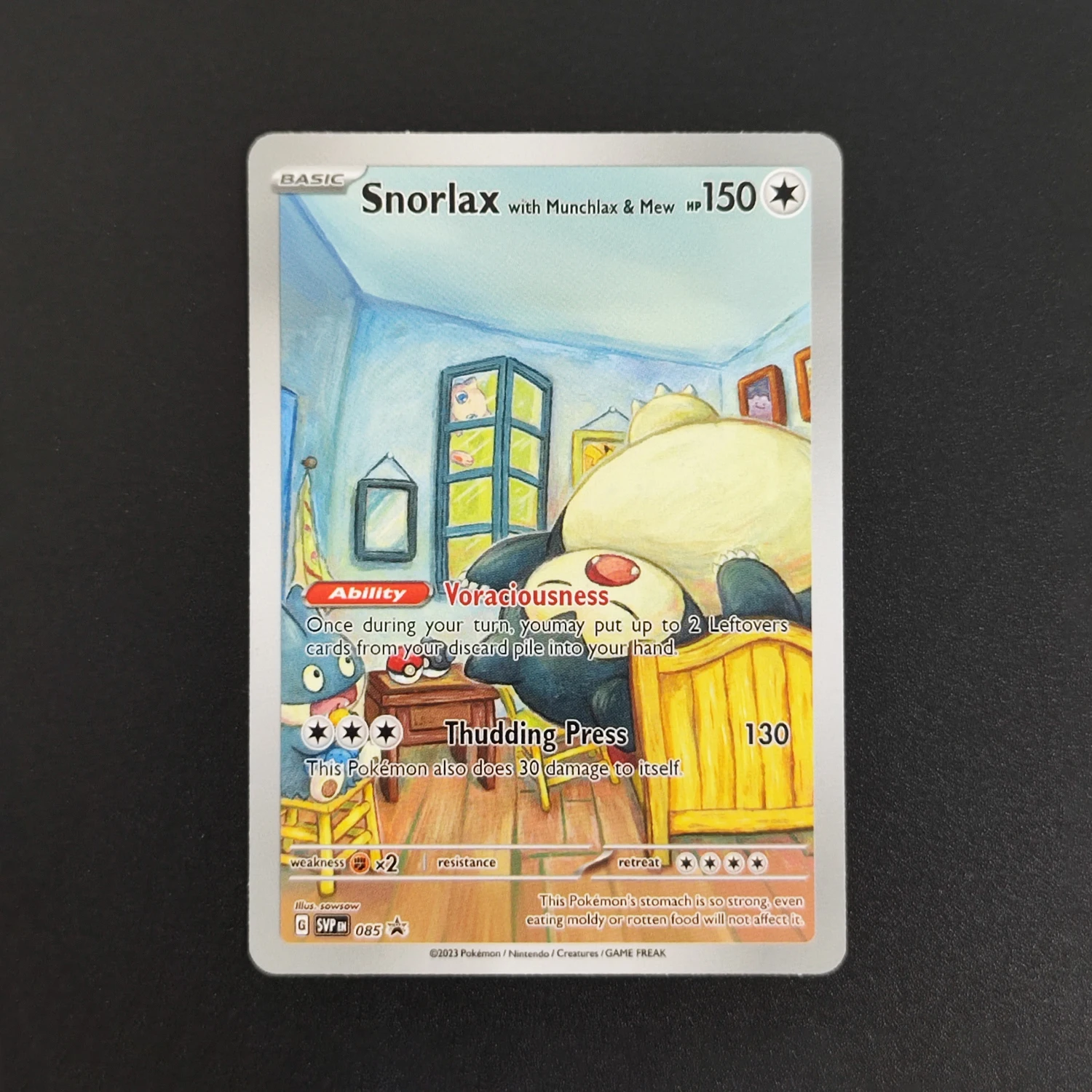 TCG-Karten Englisch Pikachu mit grauem Filzhut Van Gogh Serie SVP 085 Promo Hobby DIY Sammelkarte