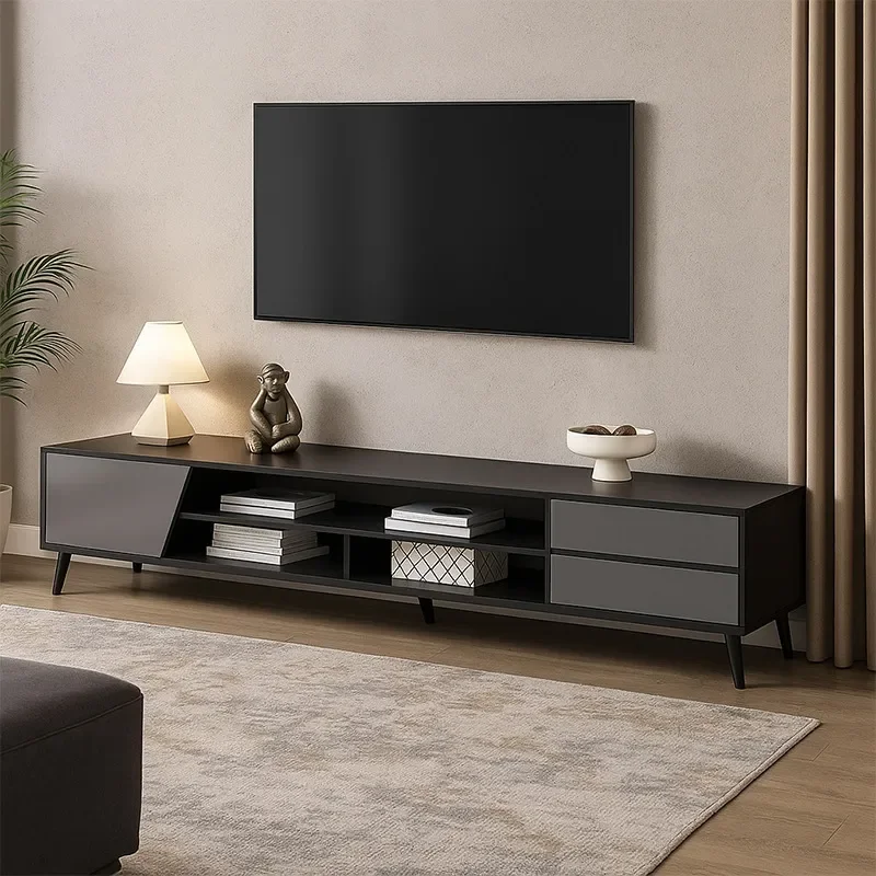 for TV Cabinet Modern Simple Floor Standing Storage Unit for Living Room Small Apartment 2025 New Integrated Media Console