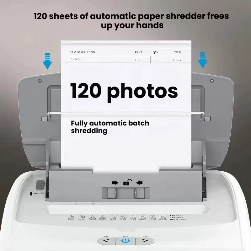 High‑Security‑Cross‑Cut‑Shredder‑Gear Auto‑Feeding‑Processor for Contract‑Invoice‑Confidential‑Paper‑Shredding‑Tasks