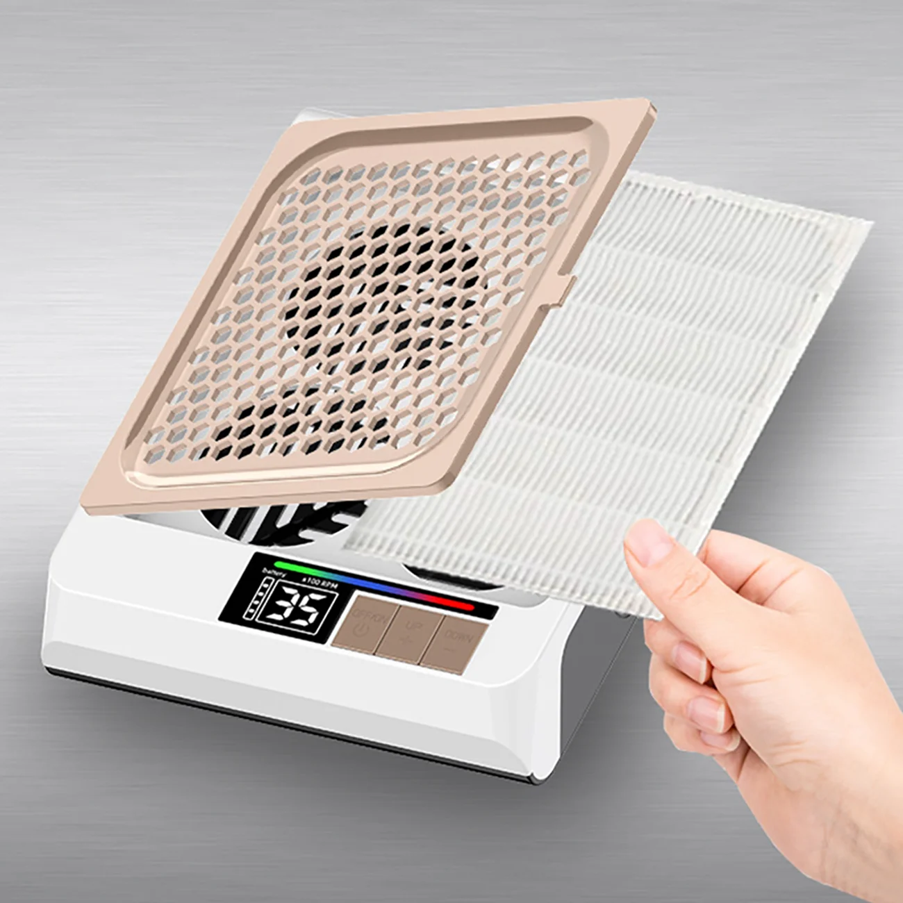 

Professional Quiet Nail Dust Collector Powerful Vacuum Fan Dust Extractor with Filter Built-in Desktop Nail Vacuum Cleaner Gel