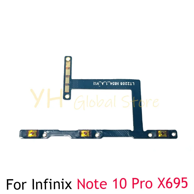 For Infinix Note 10 11 12 5G 2023 VIP Pro X693 X695 X697 X663 X676 X672 Power On Off Switch Volume Side Button Flex Cable