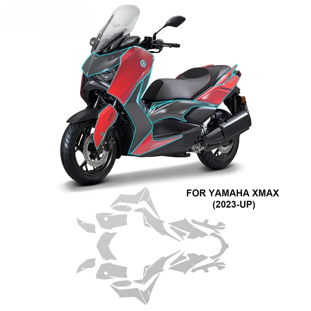 For YAMAHA XMAX 2023 2024 Motorcycle Fairing Protective Film TPU Paint Protection PPF Anti-scratch Accessories Protection Decals