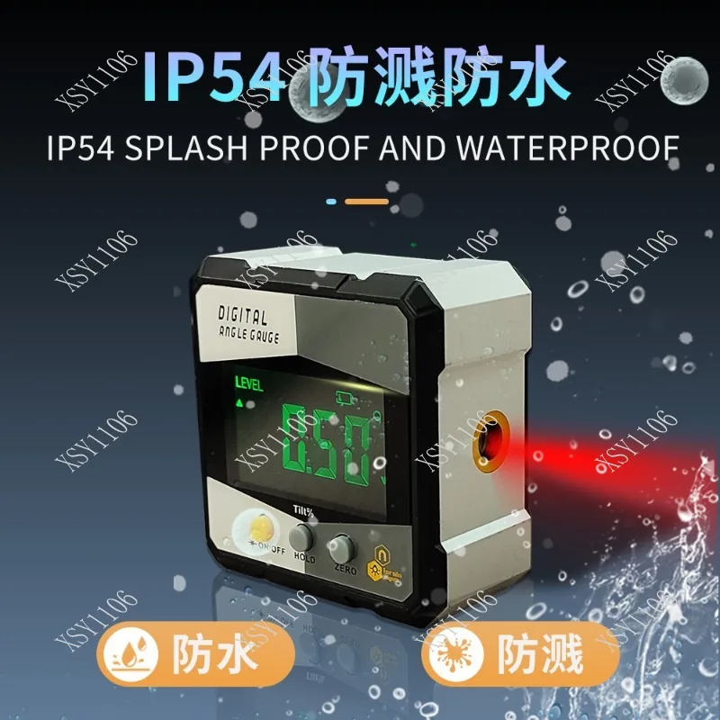 90 degree, aluminum frame double laser digital display inclinometer angle meter double side laser digital display level