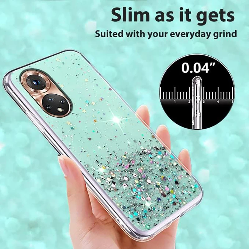 Luxury Glitter Silicone Case For Huawei Honor 20 Lite 30 50 60 70 80 Pro Rus 20s 30s 50 Se Ultra Thin Soft Back Cover Coque Capa