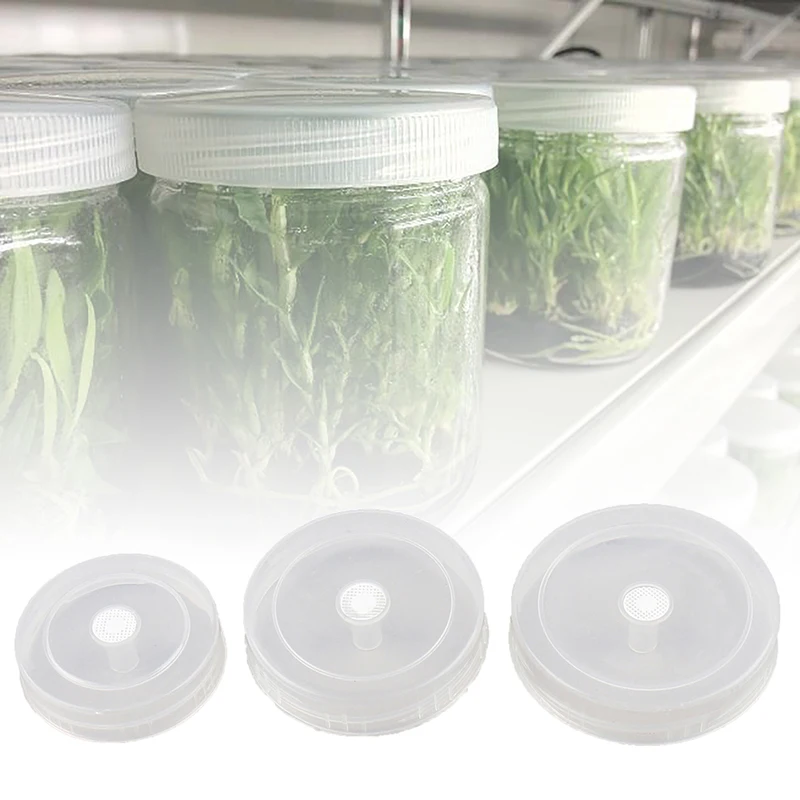 10pcs Tissue Culture Bottle Cap BreathableResistant Special Cap Plants Plastic Jars Cover For Seedling Tissue Culture