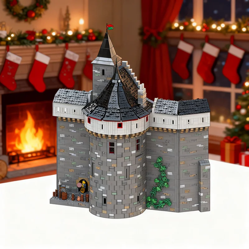 

7490 деталей MOC: Артиллерийская башня, часть 3, модель замка, строительные блоки, конструктор, сборная игрушка, рождественский подарок, креативная идея для самостоятельной сборки