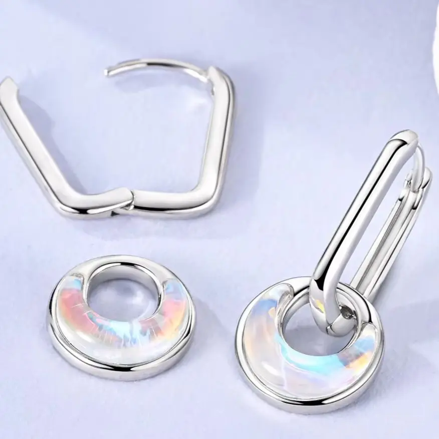 

925 Silver Hoop Earring For Woman Drop Earring Pendientes Original Jewelry Lady Gift