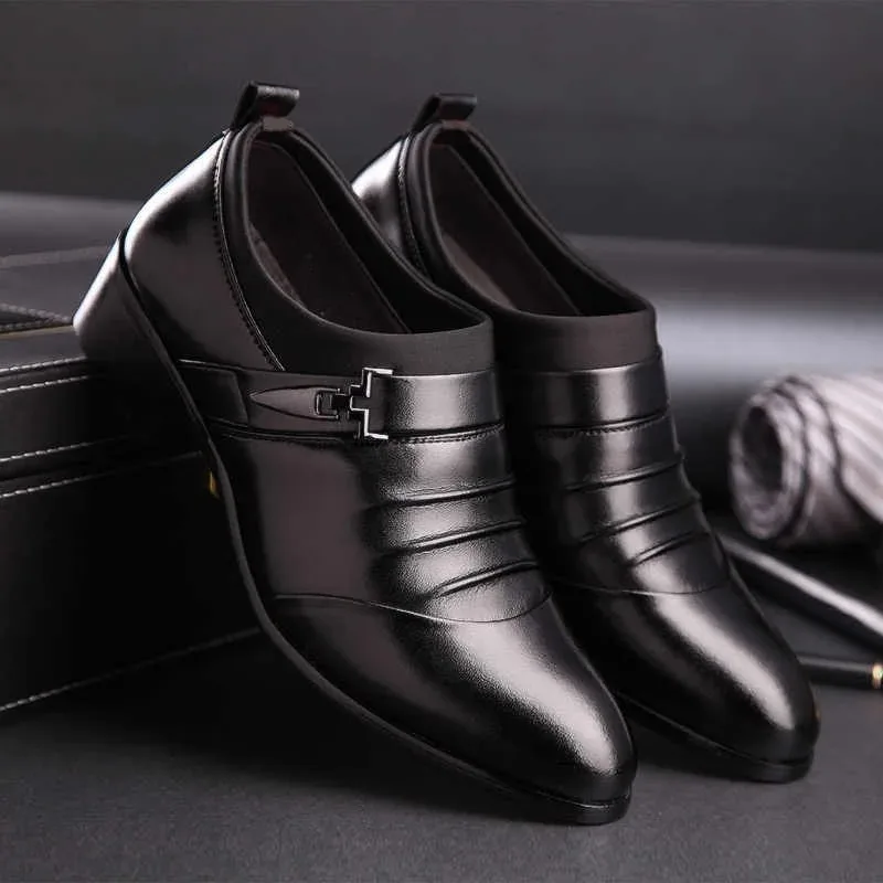 

Men Dress Shoes Fashion Casual Leather Shoes Luxury Wedding Shoes for Men Classic Business Leather Loafers Zapatos Vestir Hombre