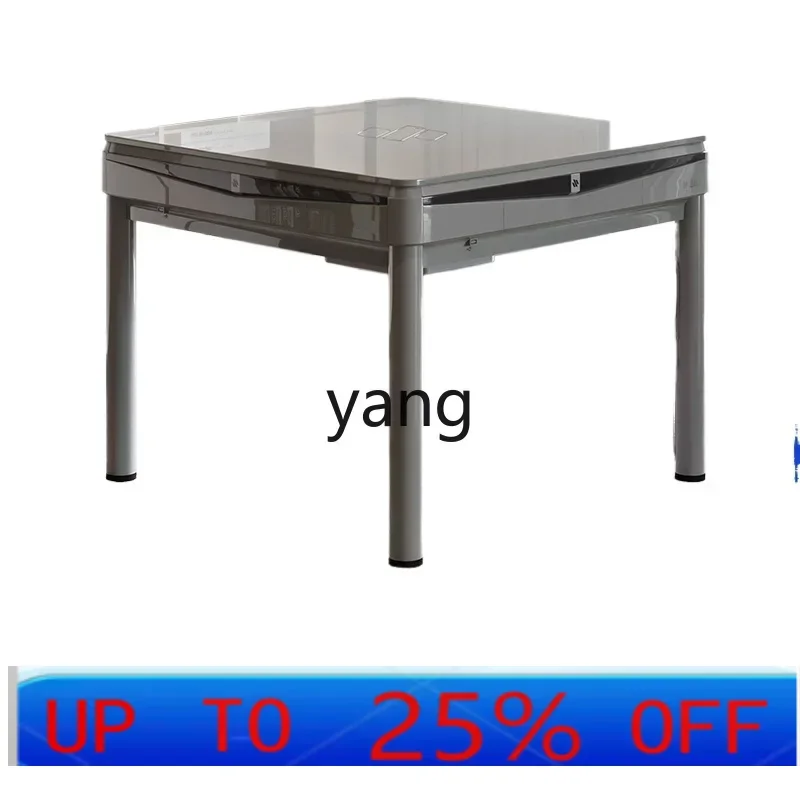 LMMautomatic household dining table dual-purpose integrated four-port machine electric folding mahjong table