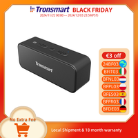 Tronsmart T2 Plus Bluetooth 5.0 Speaker 20W IPX7 Portable Speaker 24H Colum Soundbar with NFC,Voice Assistant,Deep Bass