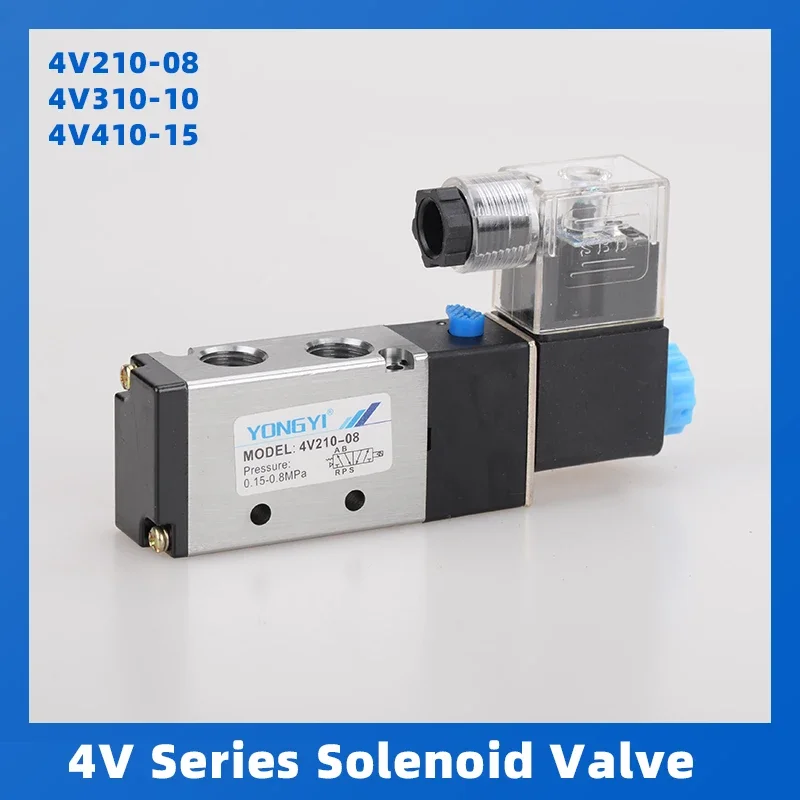 Pneumatic Components Solenoid Valve 5/2Way 4V210-08 310 410 15 G1/4 AC220V DC24 Control Cylinder With Filter Screen
