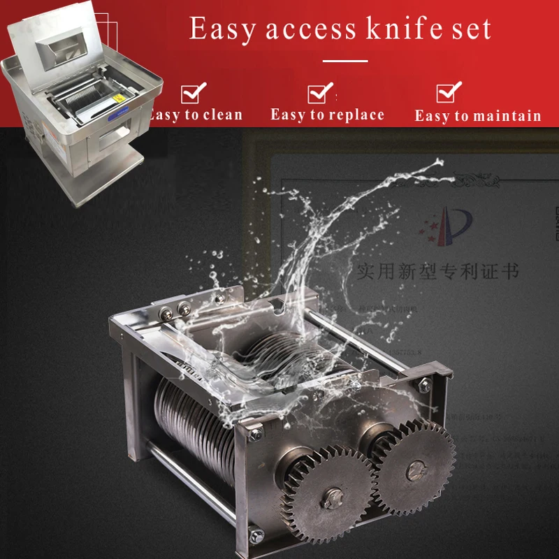 New product  Meat Slicer Commercial Household Multi-Functional Meat Slicer Shredding Dicing Kitchen Equipment Removable Knife
