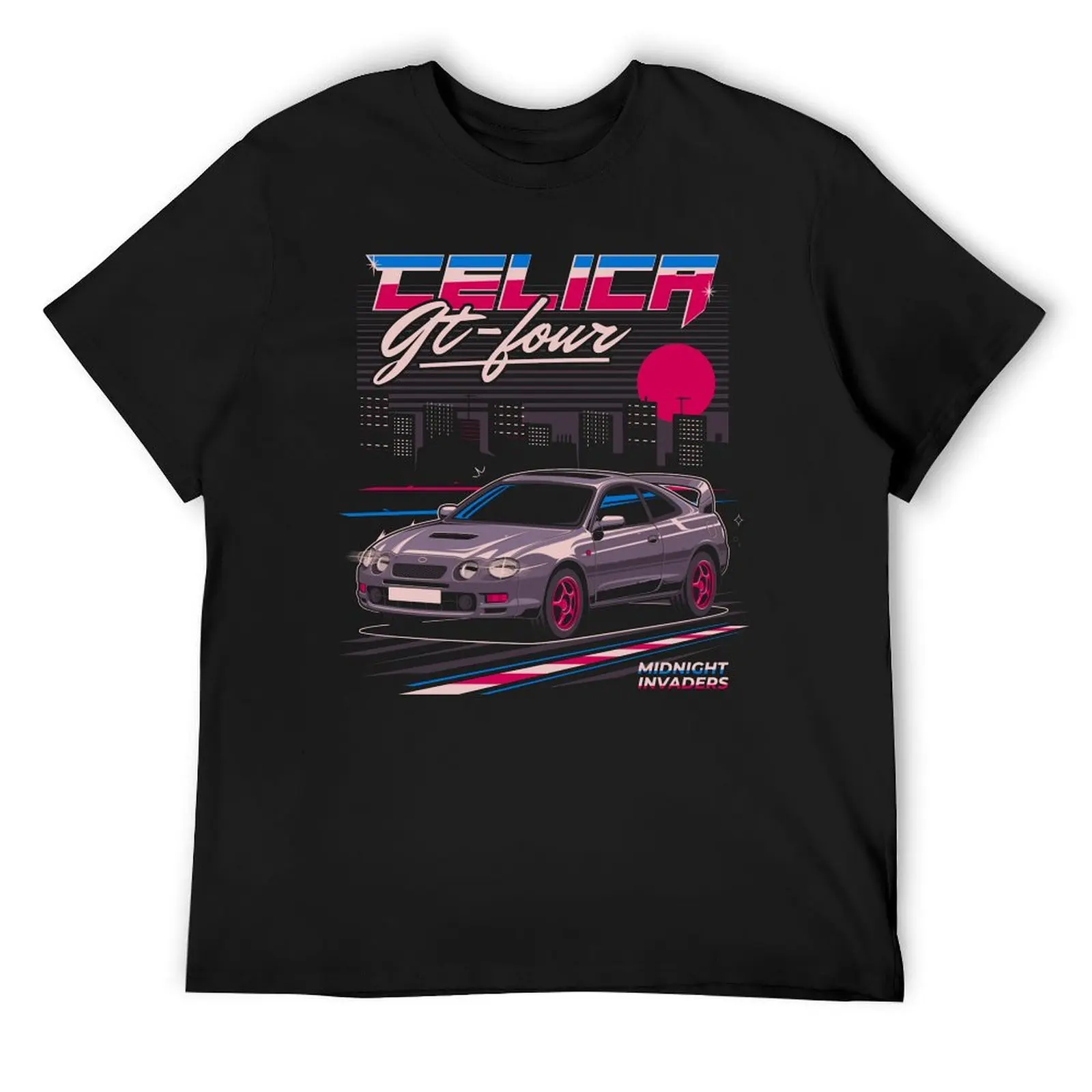 

Celica Gt-Four Sport Car Illustration T-Shirt vintage anime shirt anime stuff plain white t shirts men