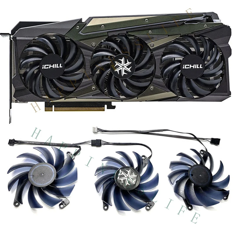 GR+   Graphics Card Fan for Yingzhong RTX3080 3080ti 3090 iCHILL X3 Graphics Cards