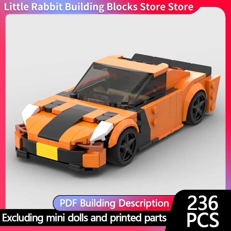 City Car Model MOC Building Bricks C7 High Performance Sports Car Modular Technology Children Holiday Gifts Assemble Toys Suit