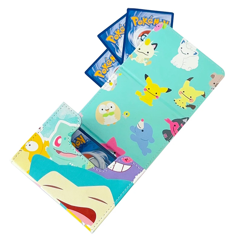 Cartoon Snorlax Gengar Ptcg Collection Card Card Storage Box Ws Opcg High-End Pu Leather Board Game Card Protection Box