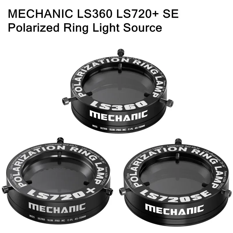 MECHANIC LS360 LS720 Plus SE Polarized Microscope Ring Light for Precision Soldering Repair Anti Glare LED Microscope Ring Lamp