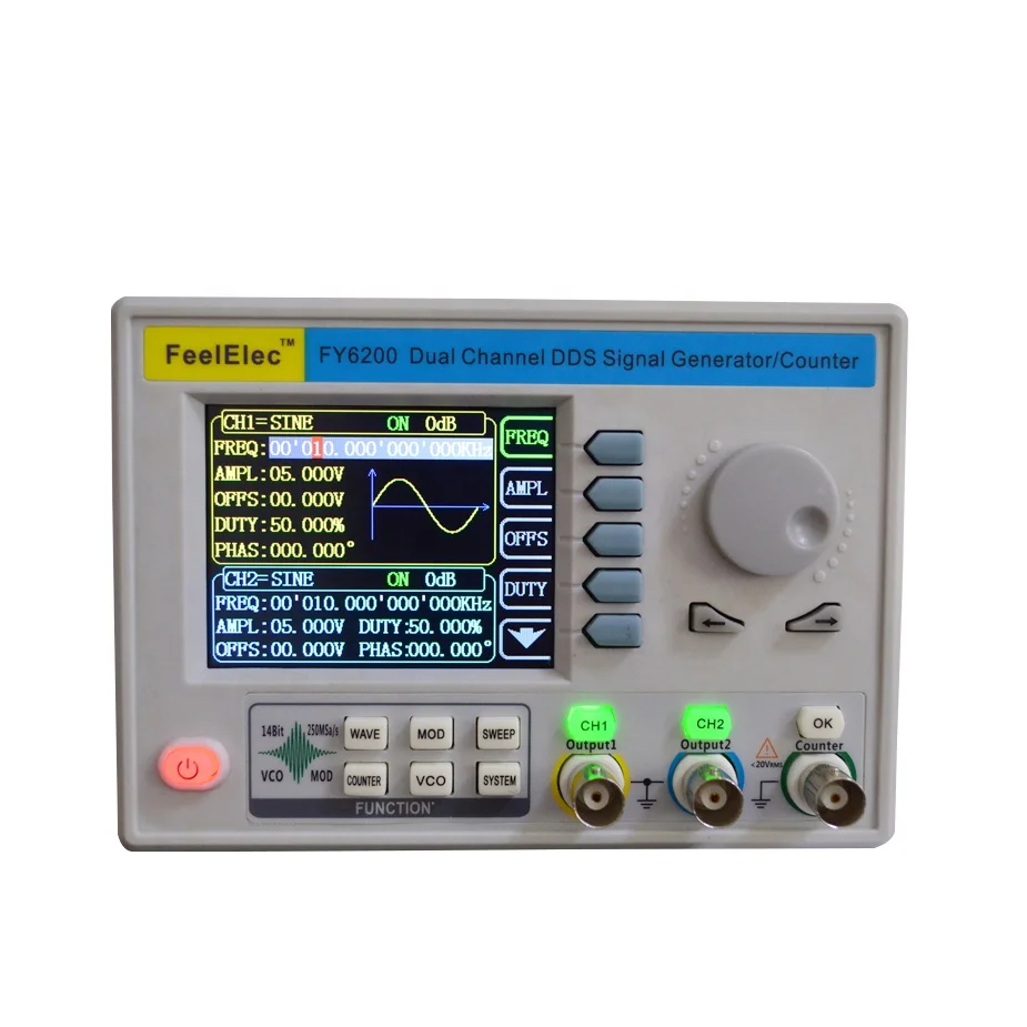 

Latest FY6200-20M Dual Channel Function Arbitrary Waveform DDS signal Generator