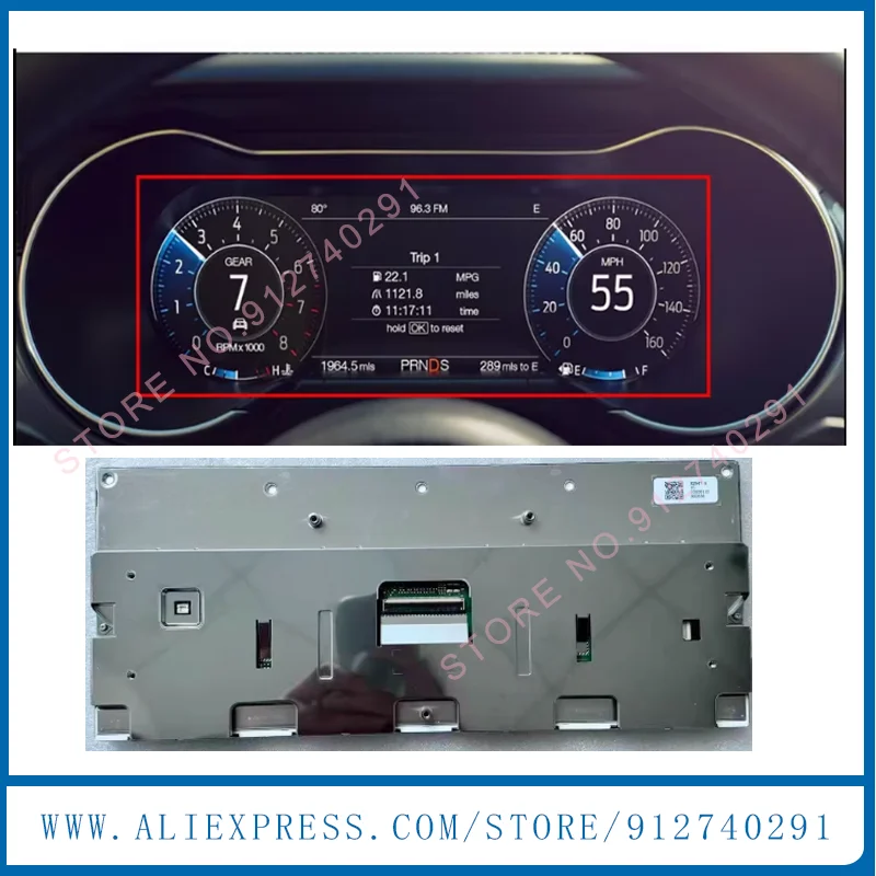 Original 12.4 Inch LCD Display Screen For Ford Mustang Digital Guage Instrument Cluster 2015-2022  LS124M5LZ01 LS124M5LZ01A
