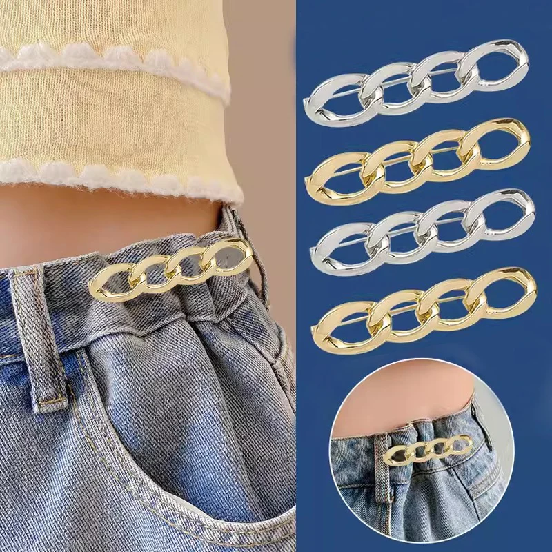 

Простая модная брошь-цепочка для женщин, зажим для утяжки талии, булавка-зажим, брошь-пряжка для свитера и кардигана, ювелирное украшение, подарок