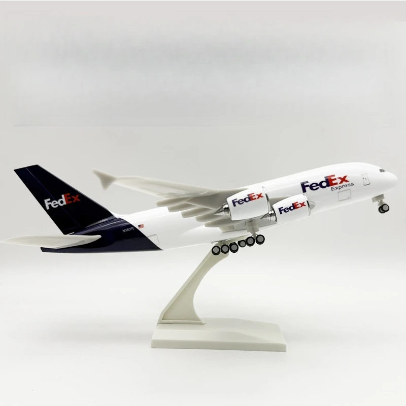 

30 см A380 федеральная модель самолета Airbus, твердая игрушка, деталь для коллекционеров и подарков, модель самолета A380