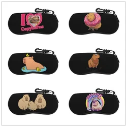 Glasses Case Capybara cute cartoon animal Funny Portable Zipper Glasses Case Unglasses Cover Glasses Storage Case