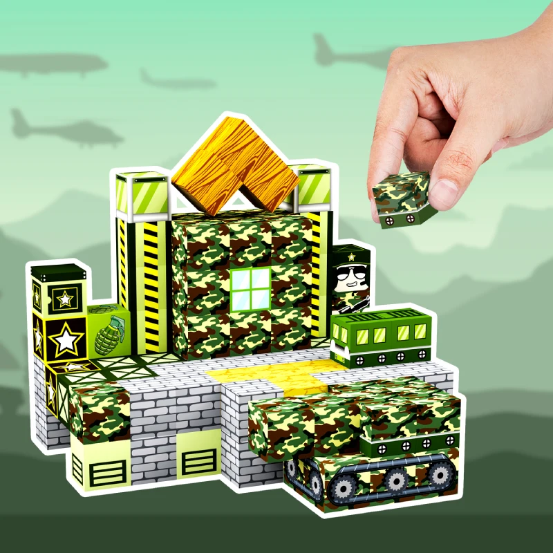 Magnetische Blokken - Bouw Mijn MagnetWorld Edition Magnetische KubussenConstructiespeelgoed voor Jongens Meisjes STEMMontessori Zintuiglijk Speelgoed