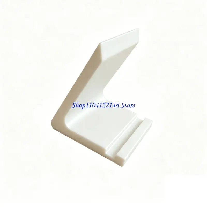 P9FA Desktop Record Player Holder with Slanted L Shaped Support and Front Stops for Shelf Display and Media Cabinets