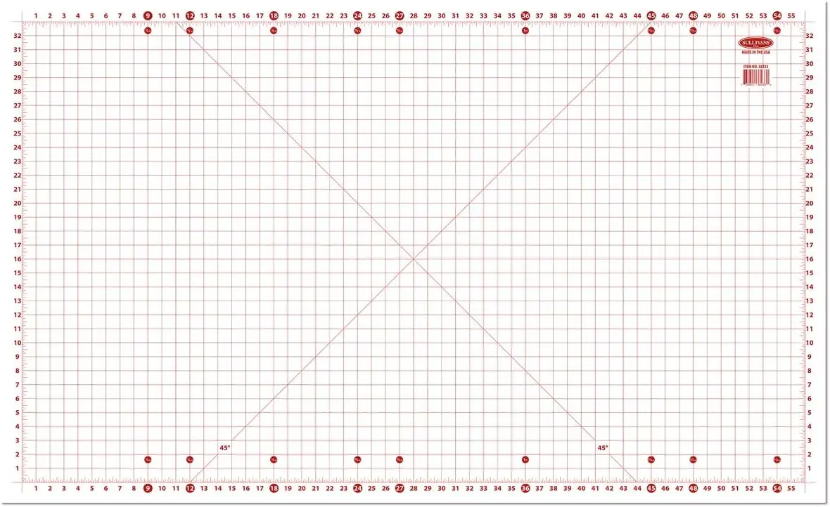 

Large Cutting Mat with Grid, 59x36 Inches for Hobby Tables, Durable and Easy to Use