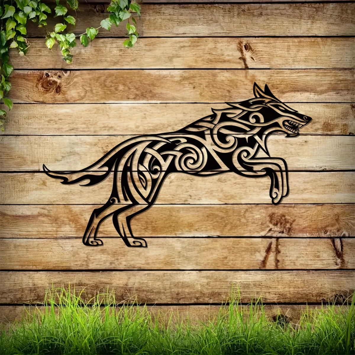 

1pc Viking Wolf Metal Wall Decor, Fenrir Decoration, Viking Wall Art, Wall Hanging, Gift for Loves VikingCeltic Decor