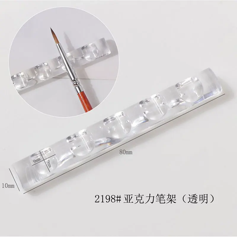 Organizer na pędzle do paznokci z 5 przegródkami, akrylowy, przezroczysty stojak na długopisy, ekspozytor, akcesoria do manicure