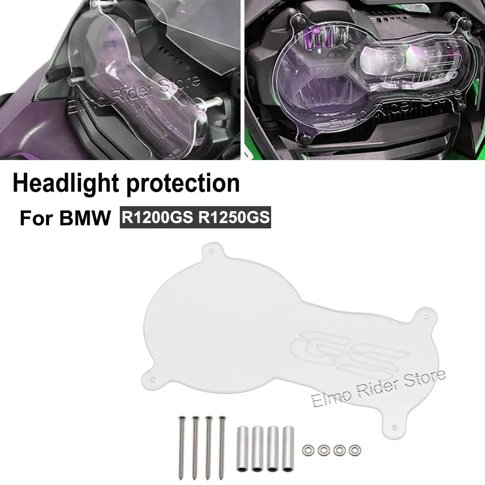 Protector de Faro de motocicleta, cubierta de luz acrílica para BMW R1200GS, R1250GS, R 1250 GS, LC Adventure 2013 - 2023