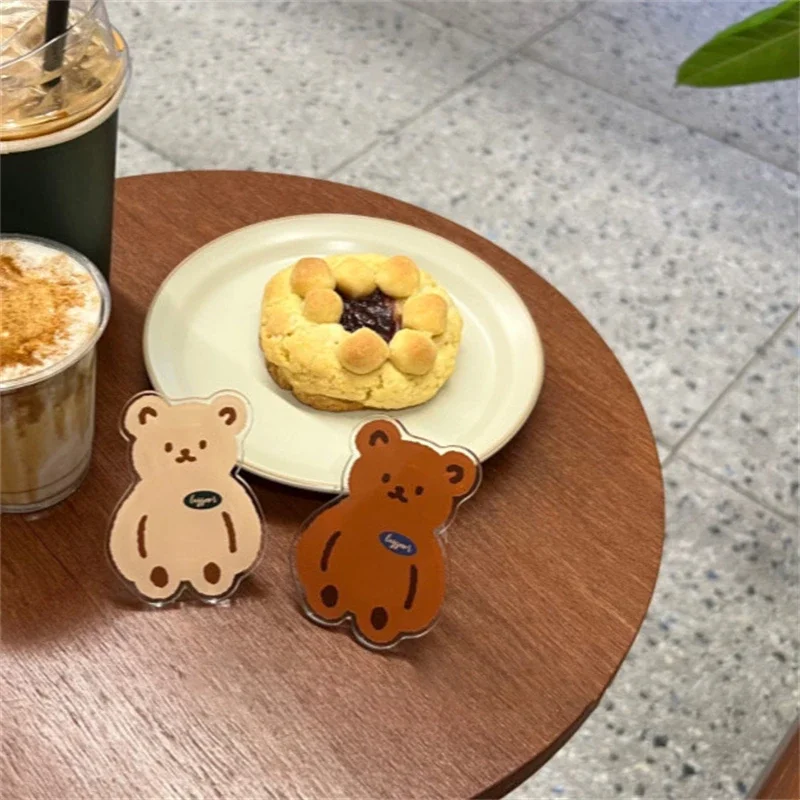 Korea Cute Funny Bear Sunflower Bracket Phone Grip Tok Cartoon Griptok Holder Ring for IPhone 14 Accessories Phone Stand Holder