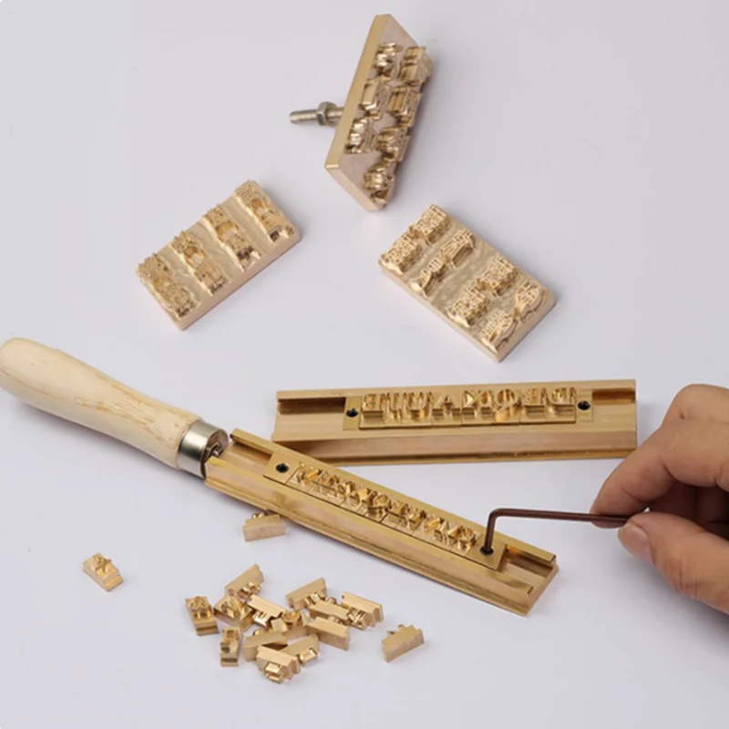 

Custom Making Copper Mold A to Z letters 26pcs 3mm Height X 4 sets + 2 mold clamps + 7 smaller logos + Extra 8 pcs Letter Molds